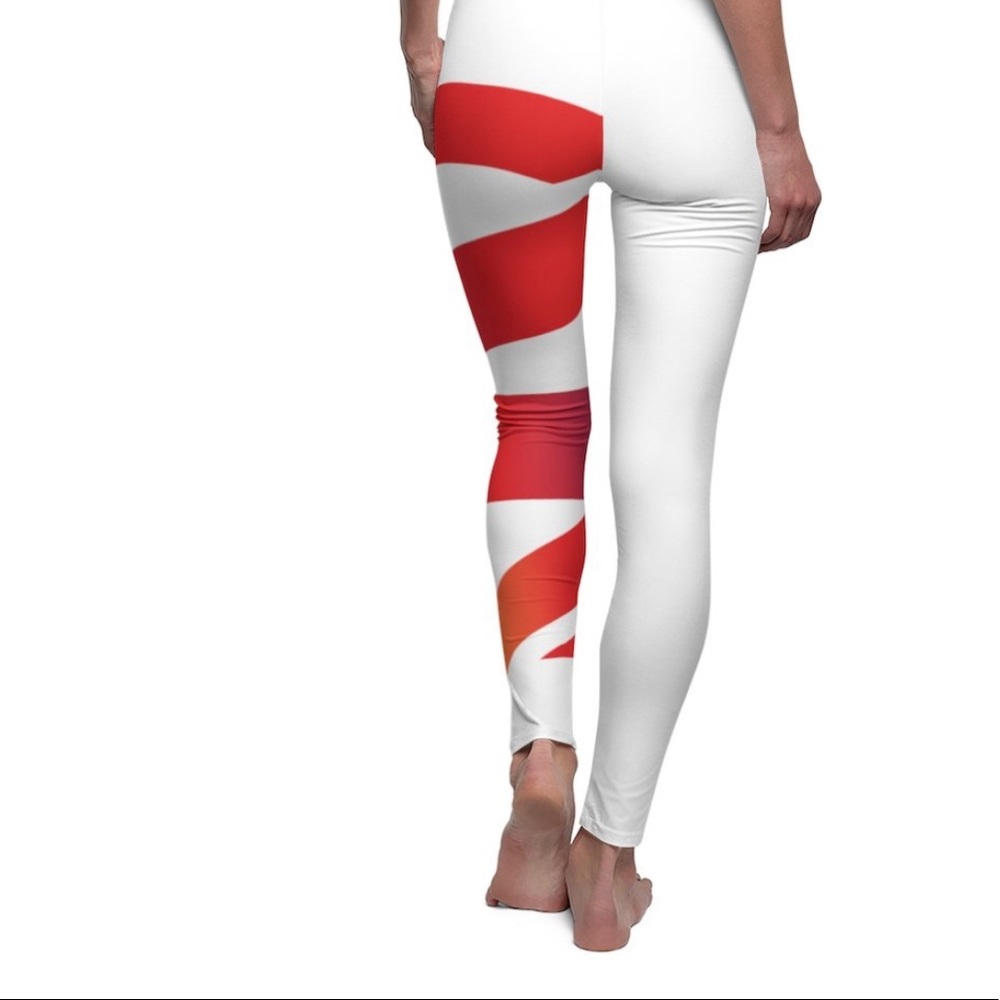 Stronger White/Red Leggings
